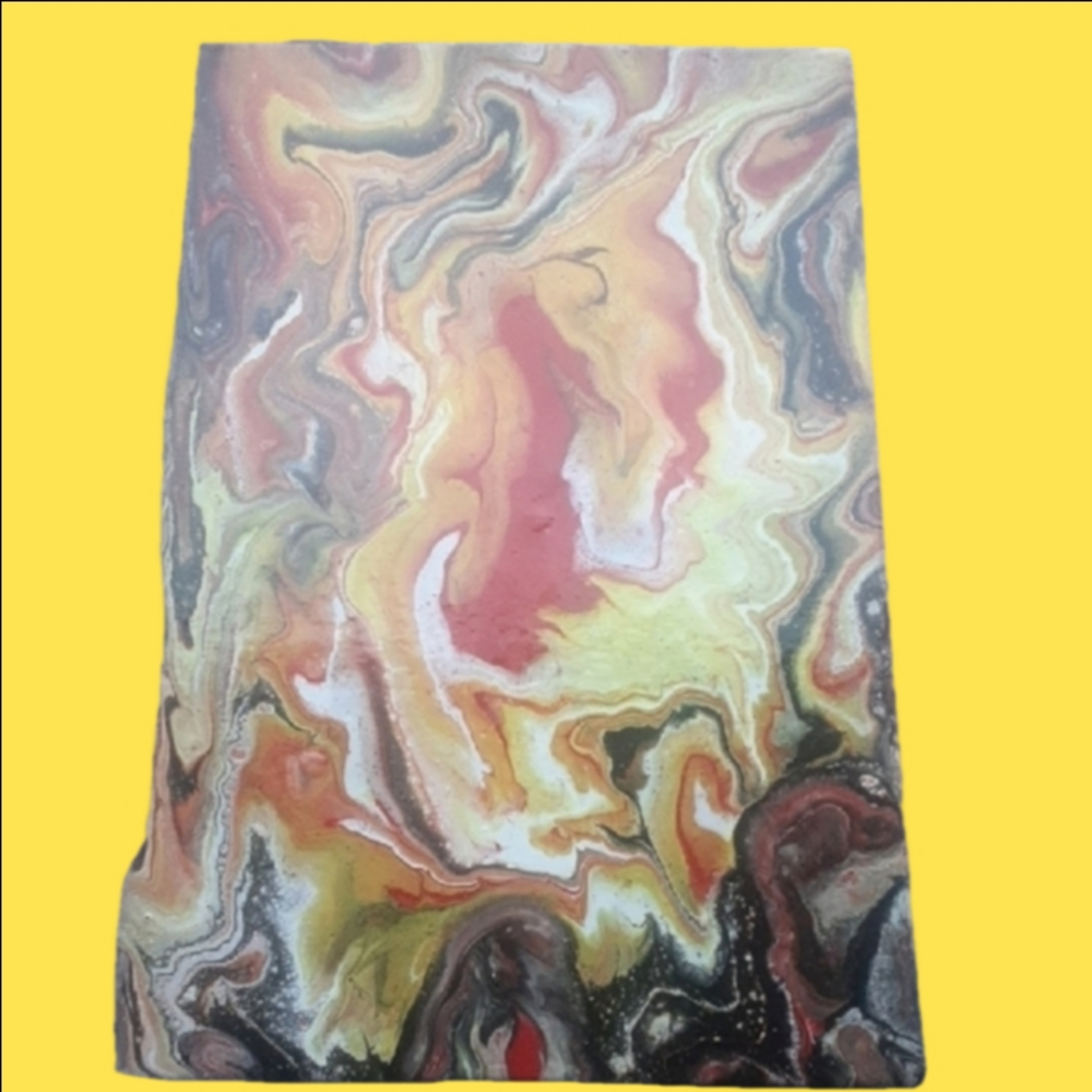 Ethereal Abstract Painting in Warm and Cool Tones